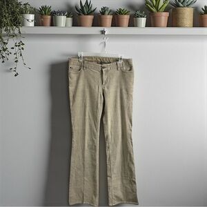 Eddie Bauer Corduroy Pants Size 10 Tall Camel Beige Curvy Barely Bootcut Long